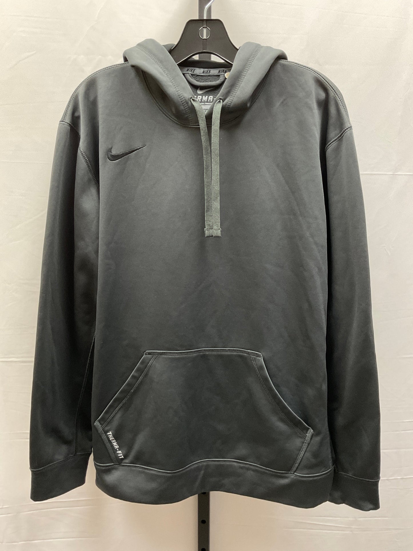 Sweatshirt Hoodie By Nike Apparel In Grey, Size: L