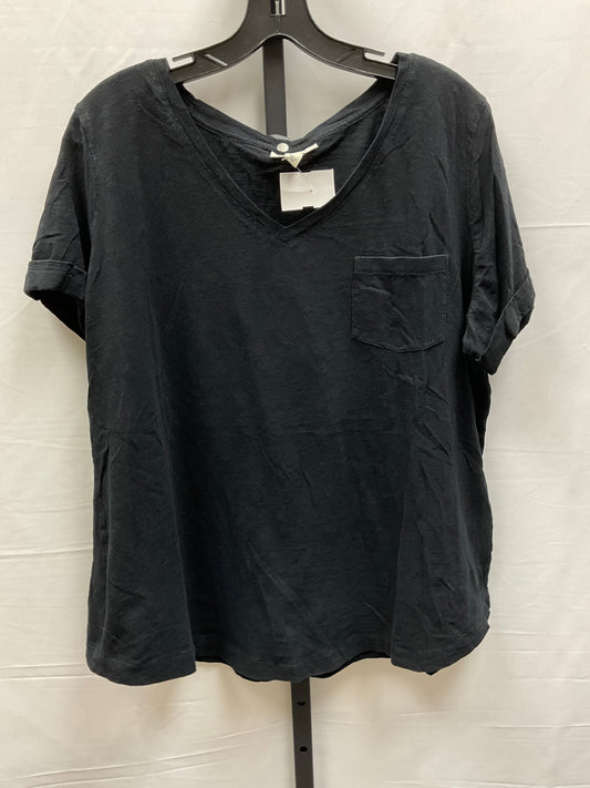 Top Short Sleeve Basic By Style And Company In Black, Size: 1x