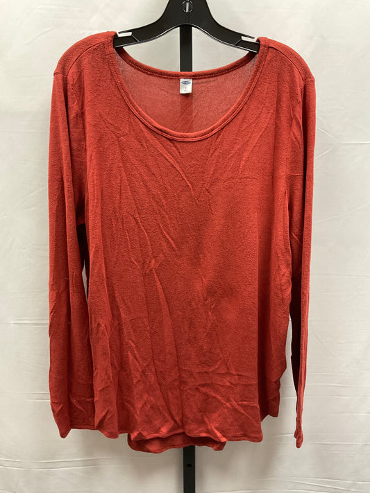 Top Long Sleeve By Old Navy In Red, Size: Xl