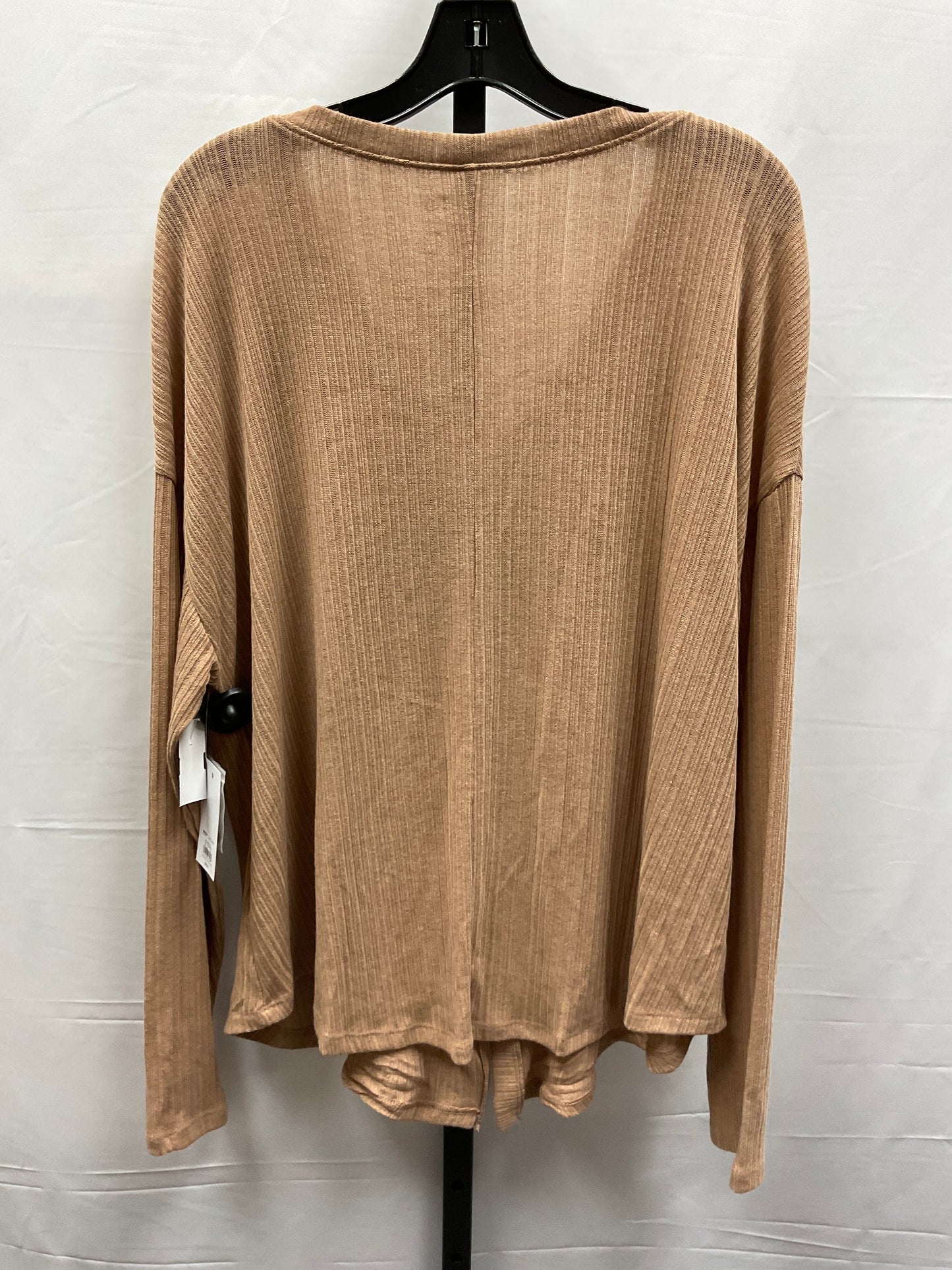 Top Long Sleeve By So In Tan, Size: Xl