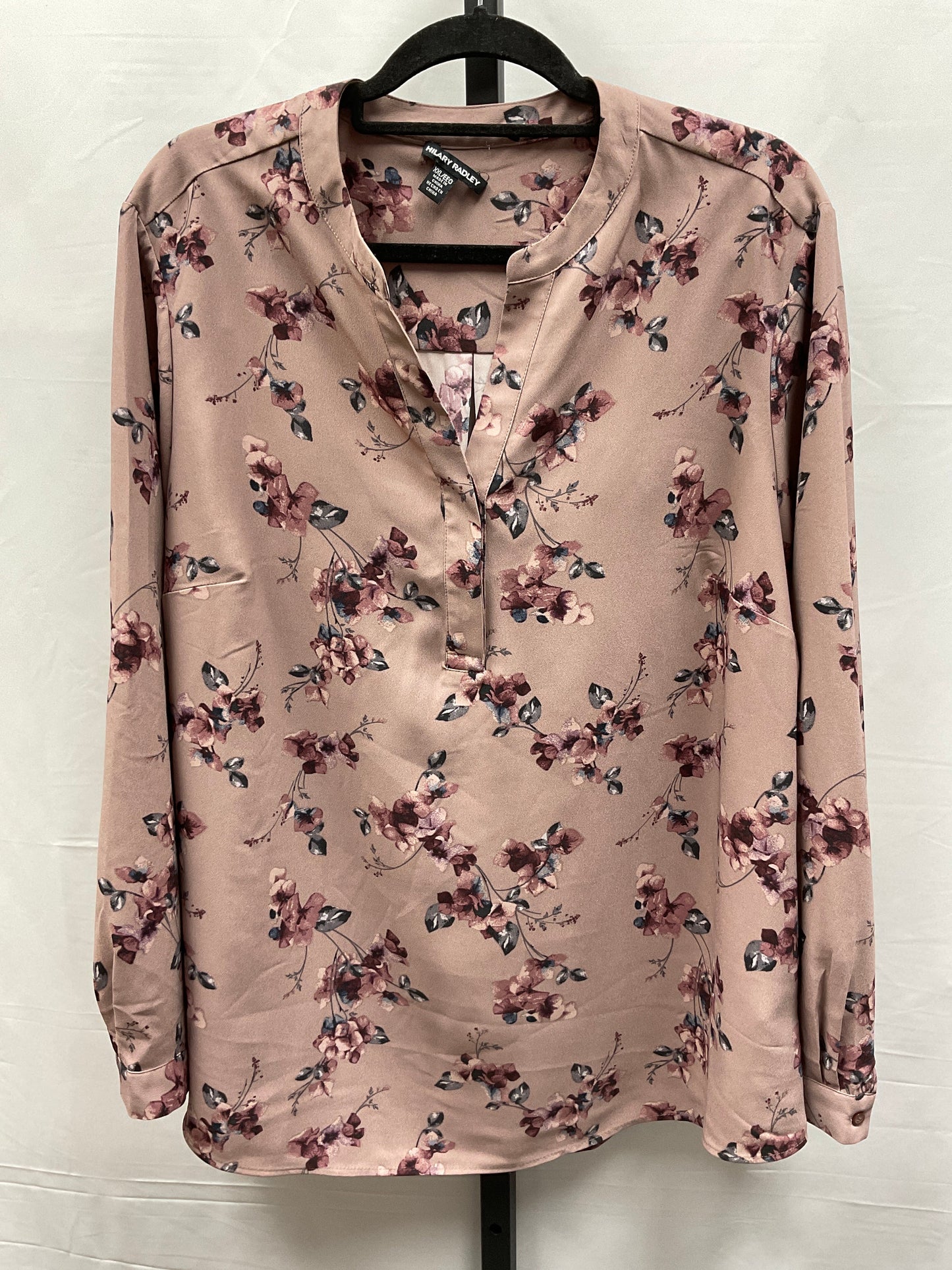 Top Long Sleeve By Hilary Radley In Floral Print, Size: Xxl