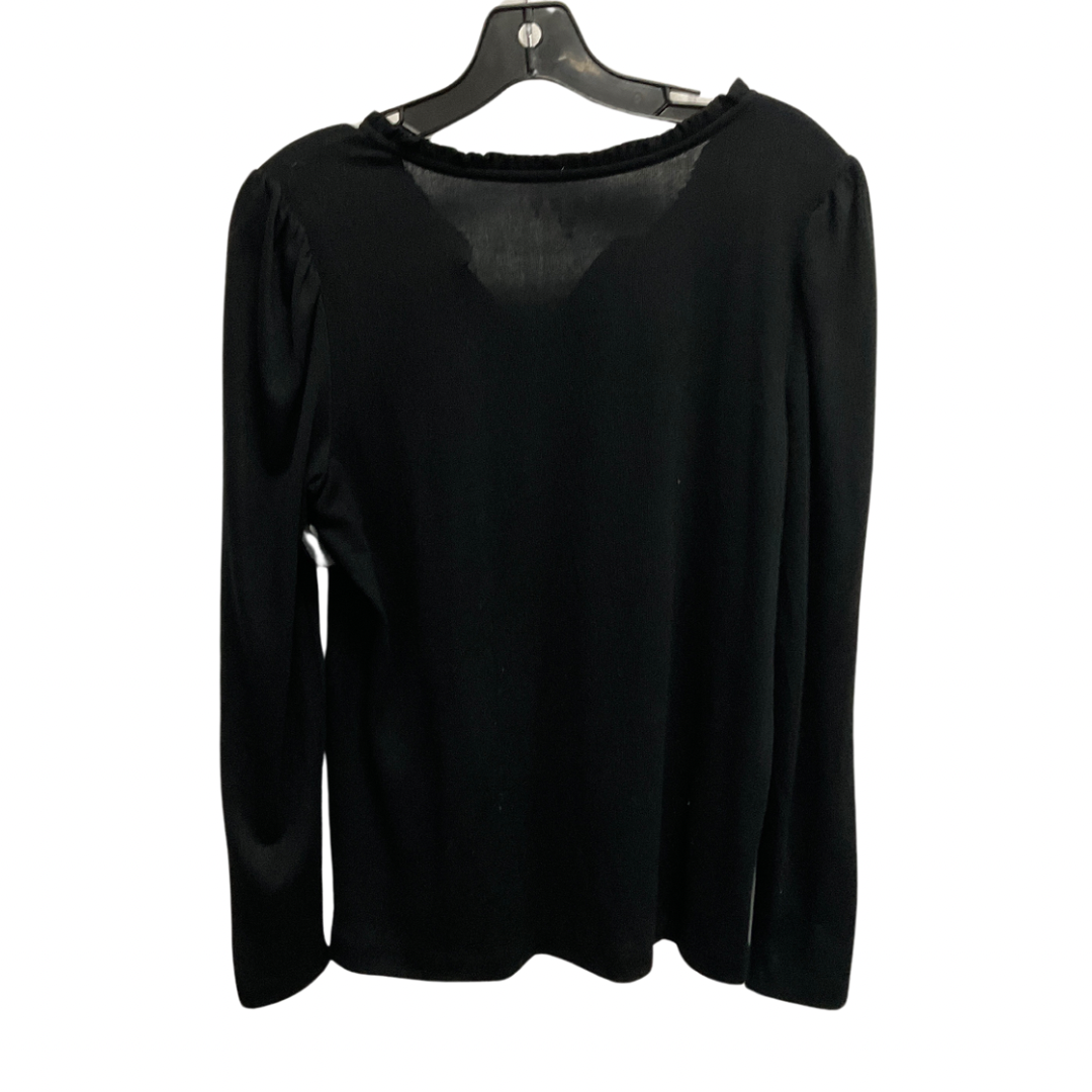 Top Long Sleeve By Loft In Black, Size: M