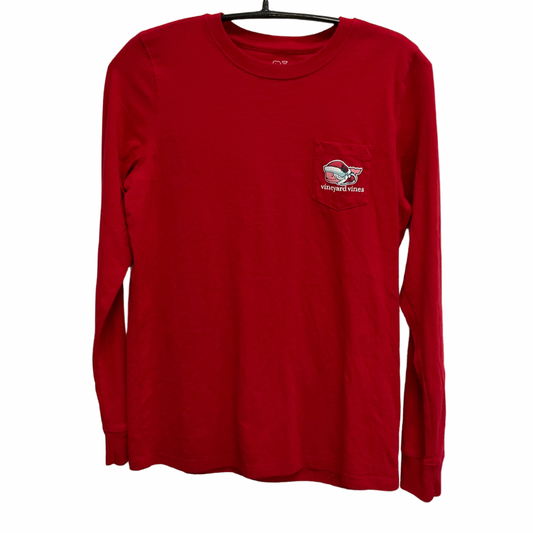 Top Long Sleeve By Vineyard Vines In Red, Size: S