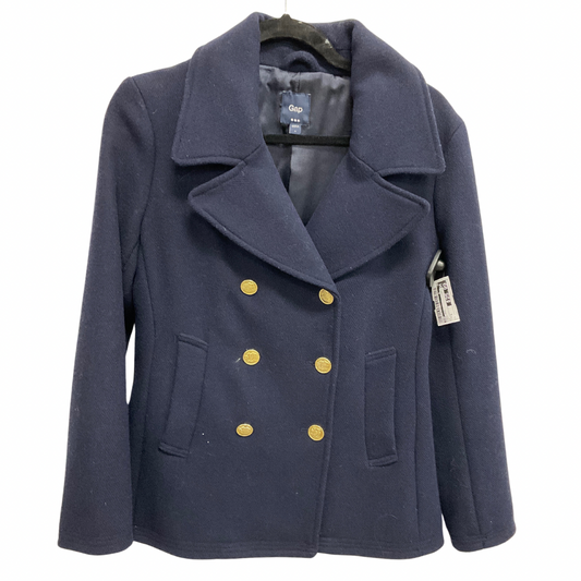 Coat Wool By Gap In Navy, Size: S