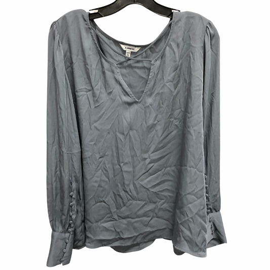 Top Long Sleeve By Express In Grey, Size: Xl