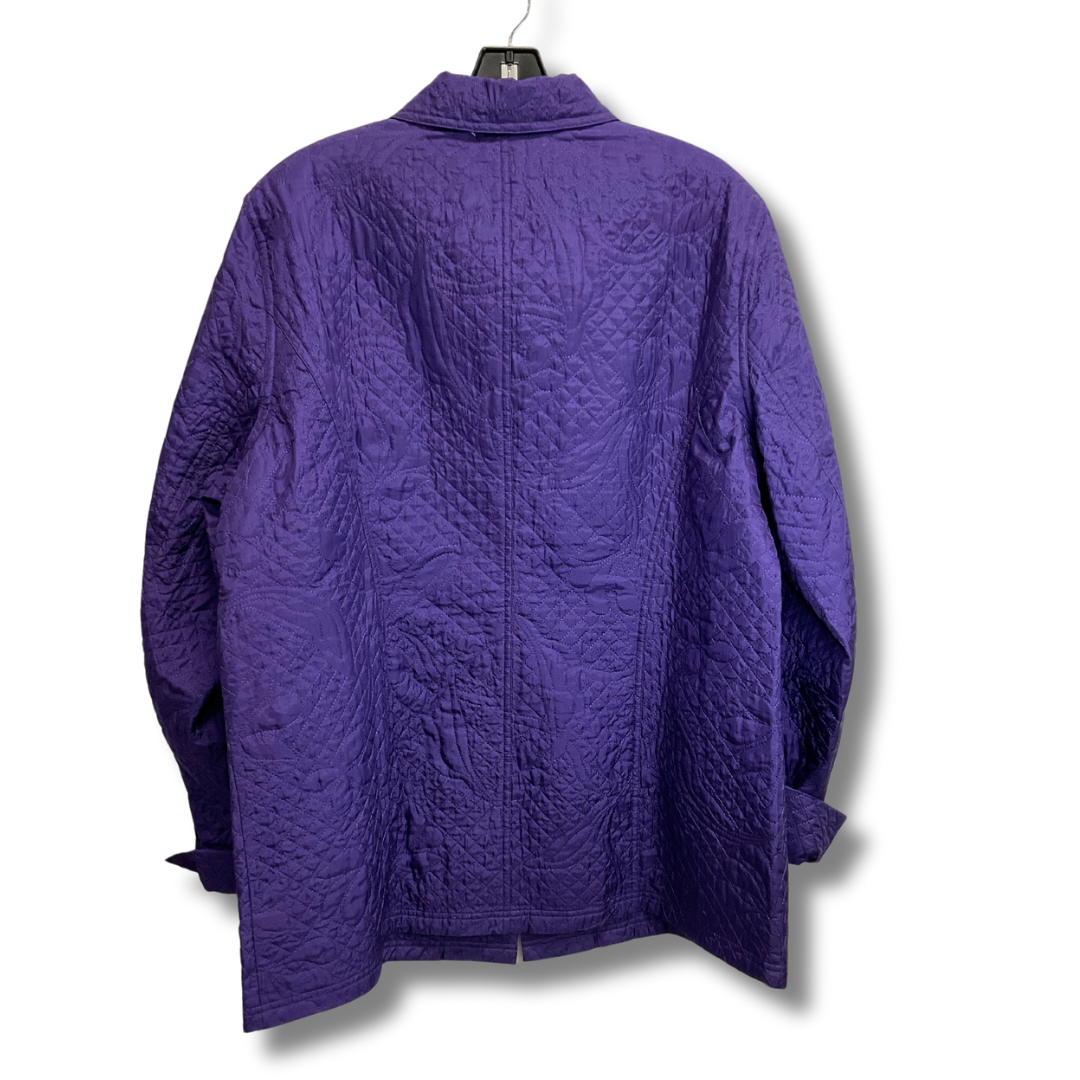 Jacket Puffer & Quilted By Coldwater Creek In Purple, Size: Xl