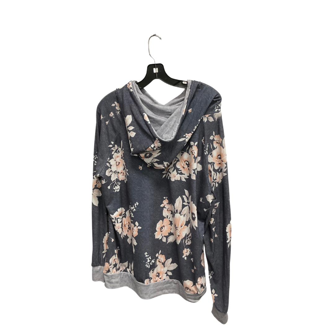 Sweatshirt Hoodie By Clothes Mentor In Floral Print, Size: Xl