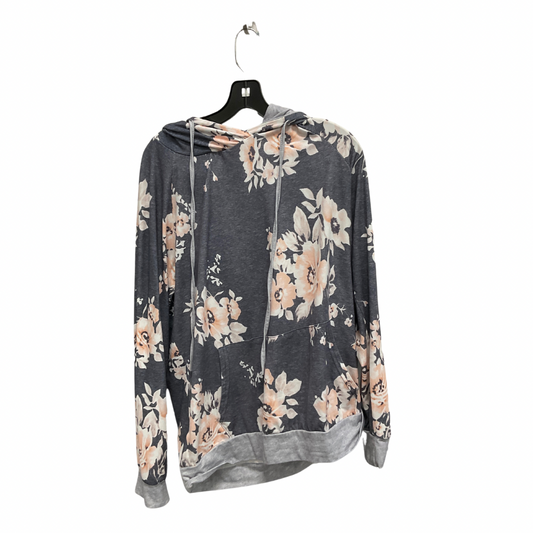 Sweatshirt Hoodie By Clothes Mentor In Floral Print, Size: Xl