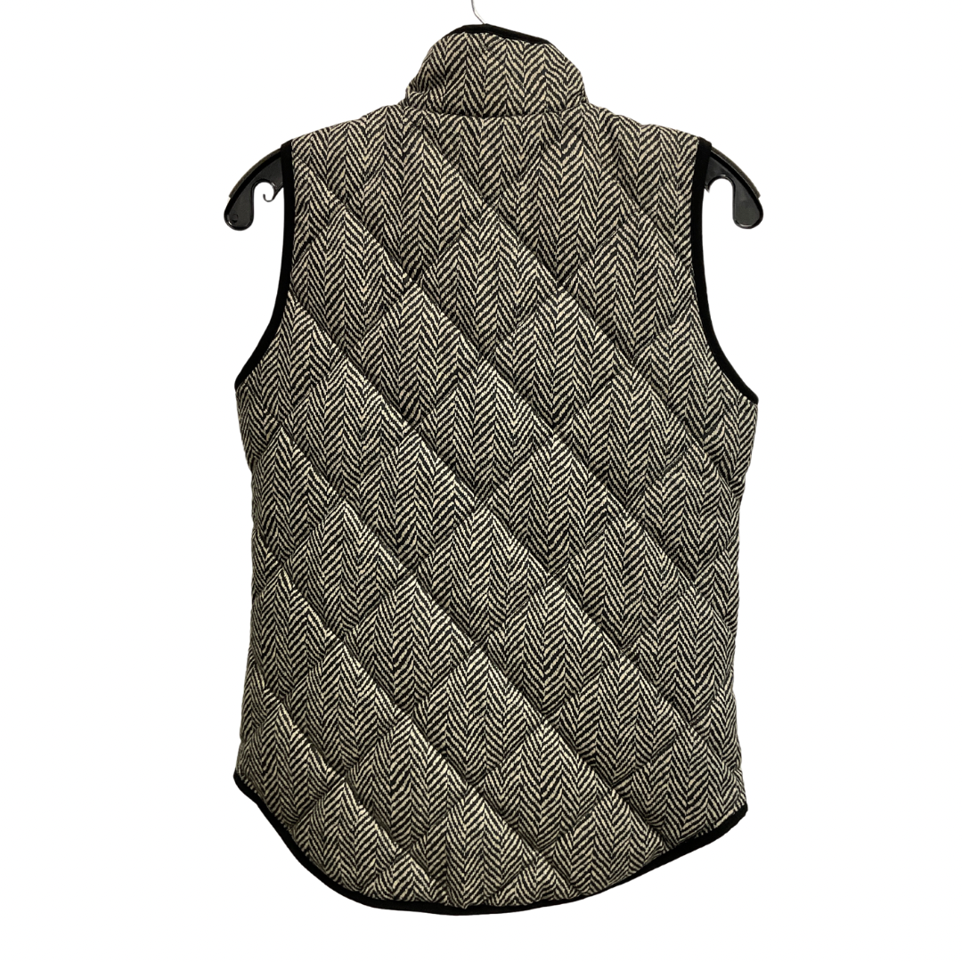 Vest Puffer & Quilted By J. Crew In Black & Tan, Size: Xxs