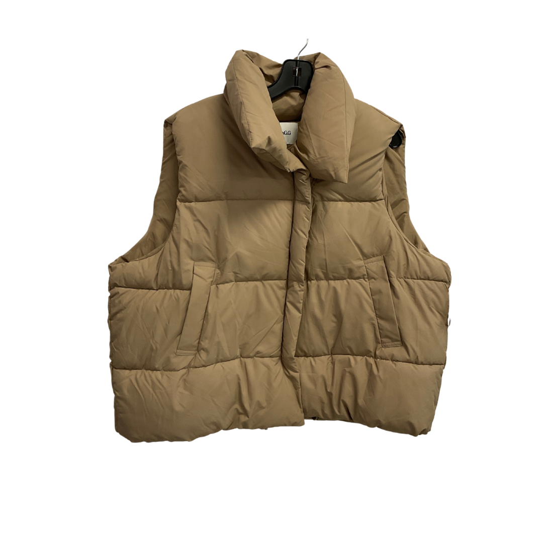 Vest Puffer & Quilted By Clothes Mentor In Tan, Size: 3x