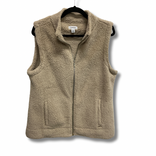 Vest Fleece By Calvin Klein In Tan, Size: L