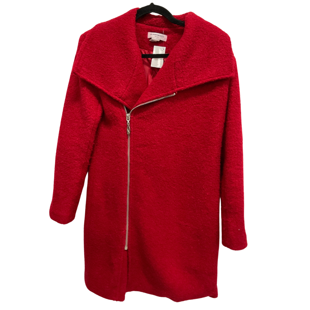 Coat Wool By Glamorous In Red, Size: S