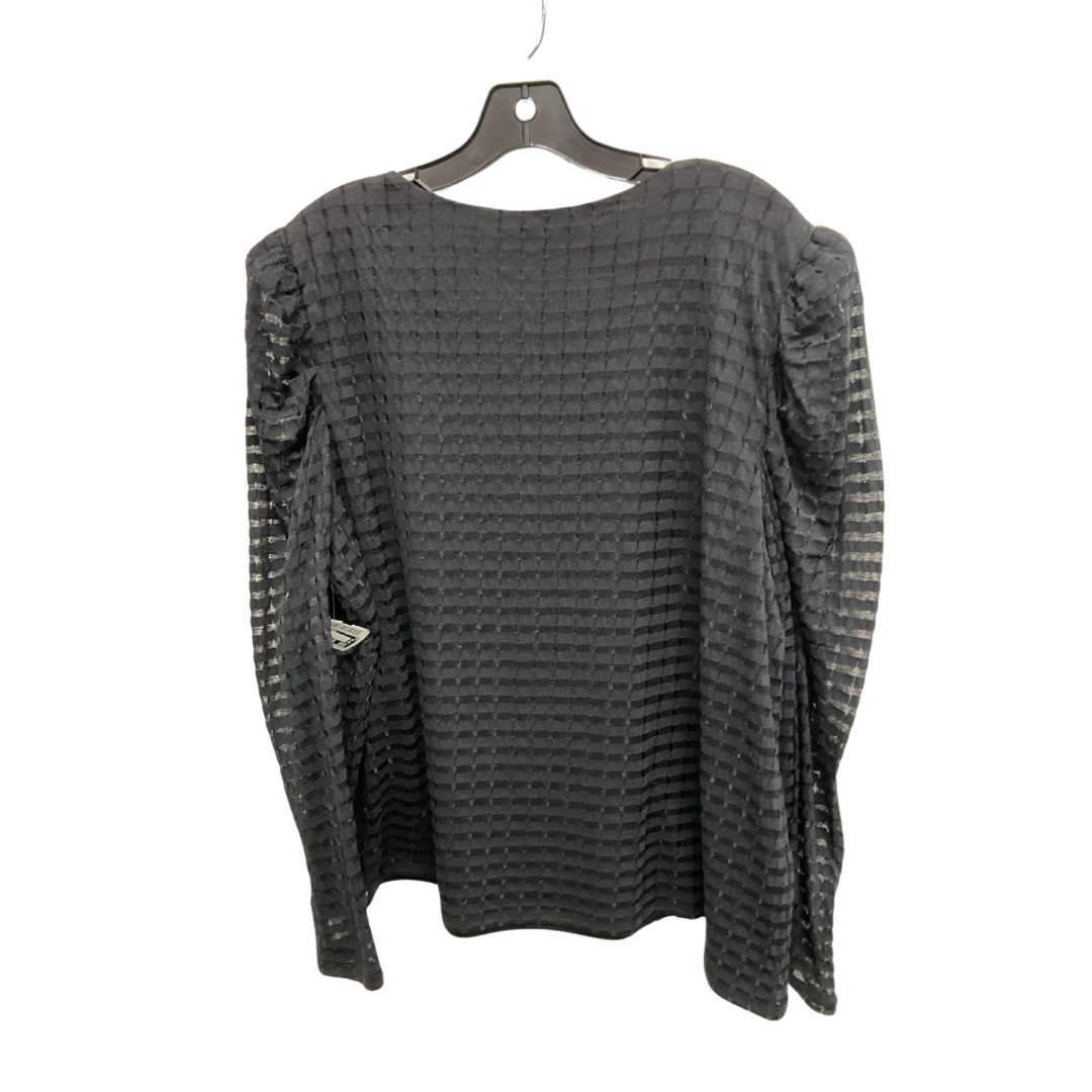 Top Long Sleeve By Calvin Klein In Black, Size: 1x