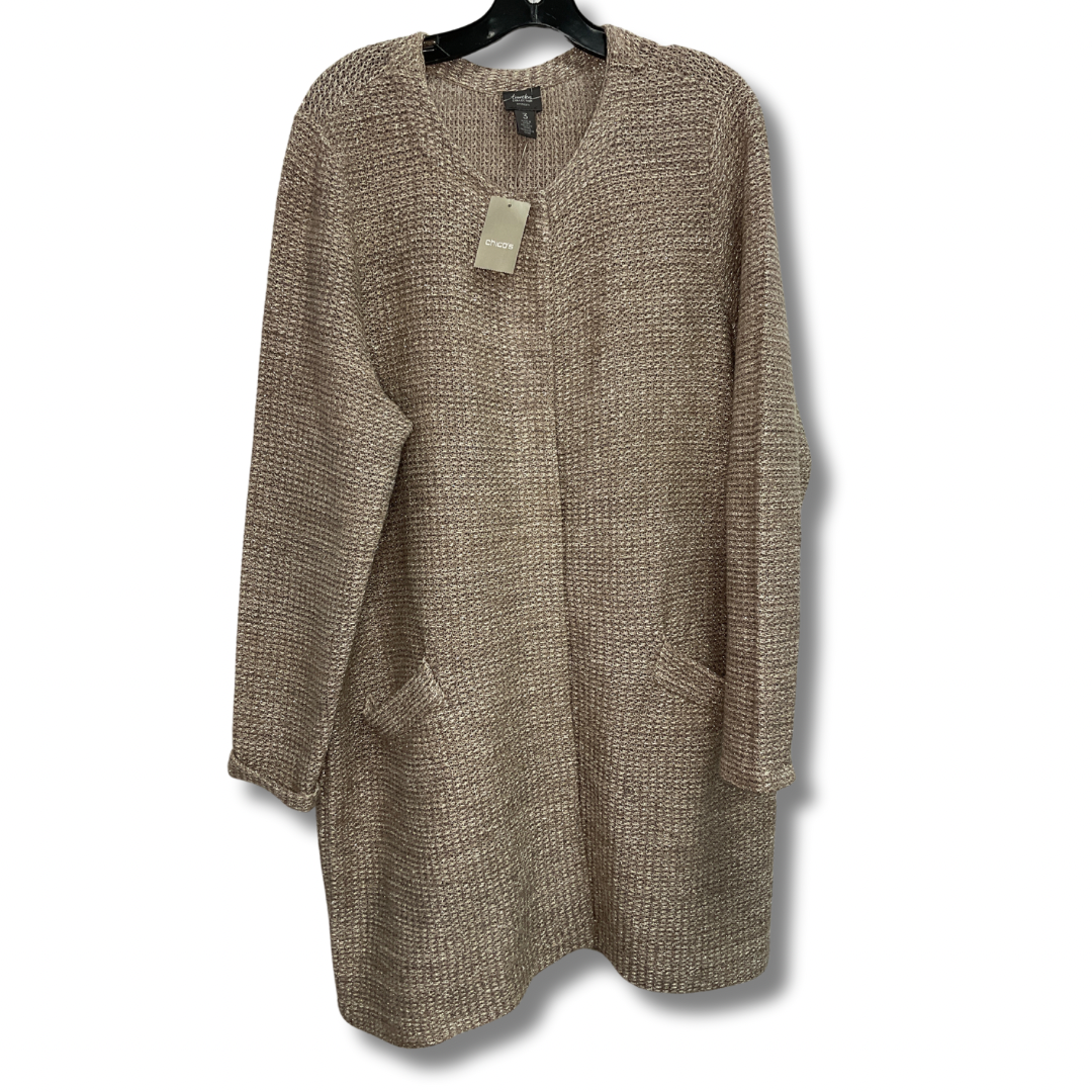 Cardigan By Chicos In Tan, Size: Xl