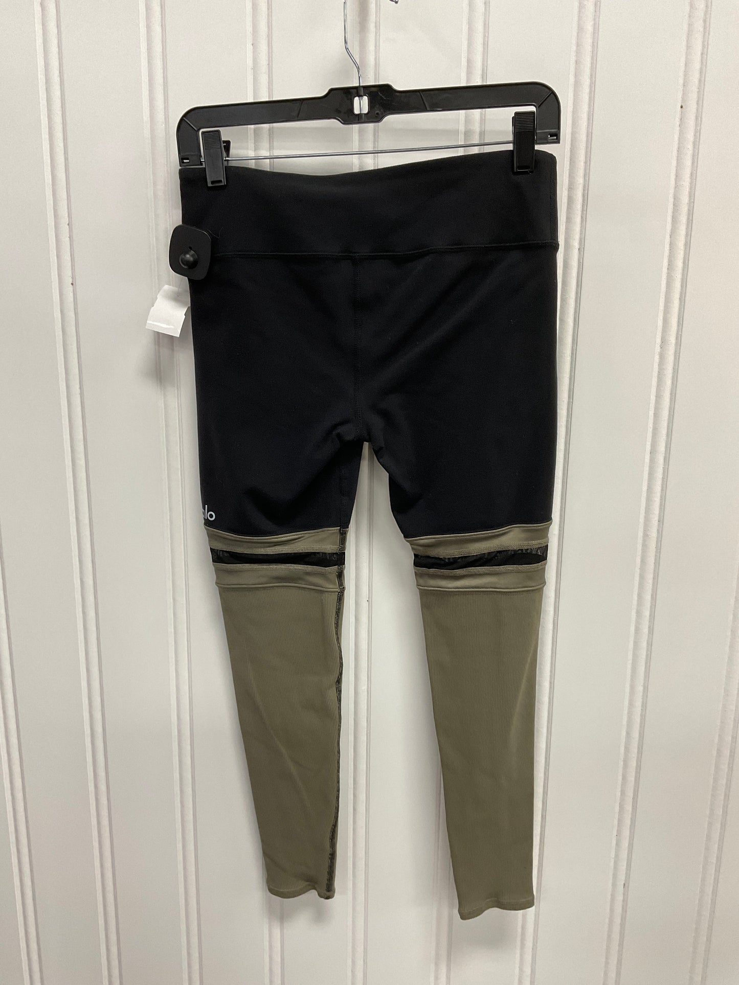 Athletic Leggings Capris By Alo In Black & Green, Size: S