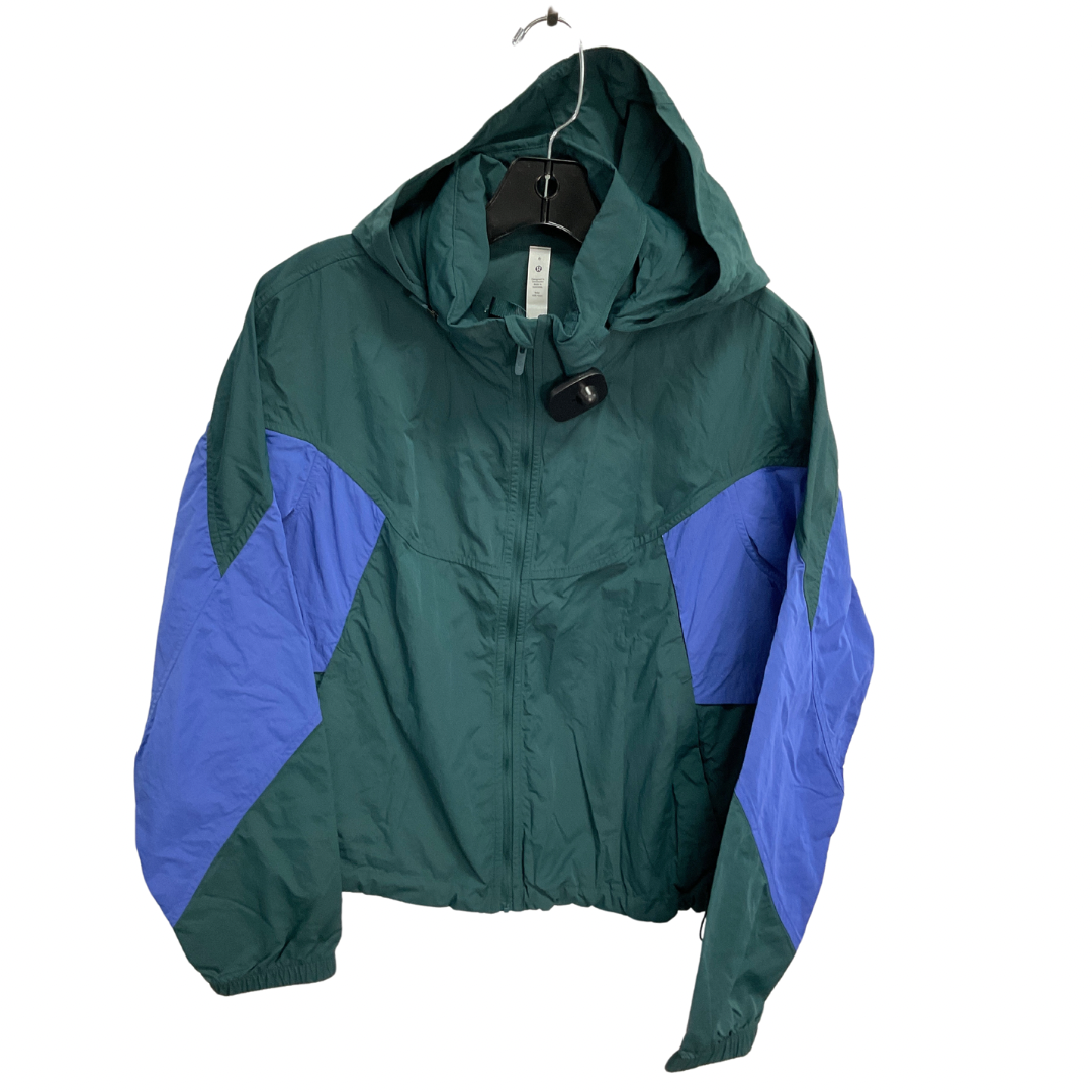 Athletic Jacket By Lululemon In Blue & Green, Size: S