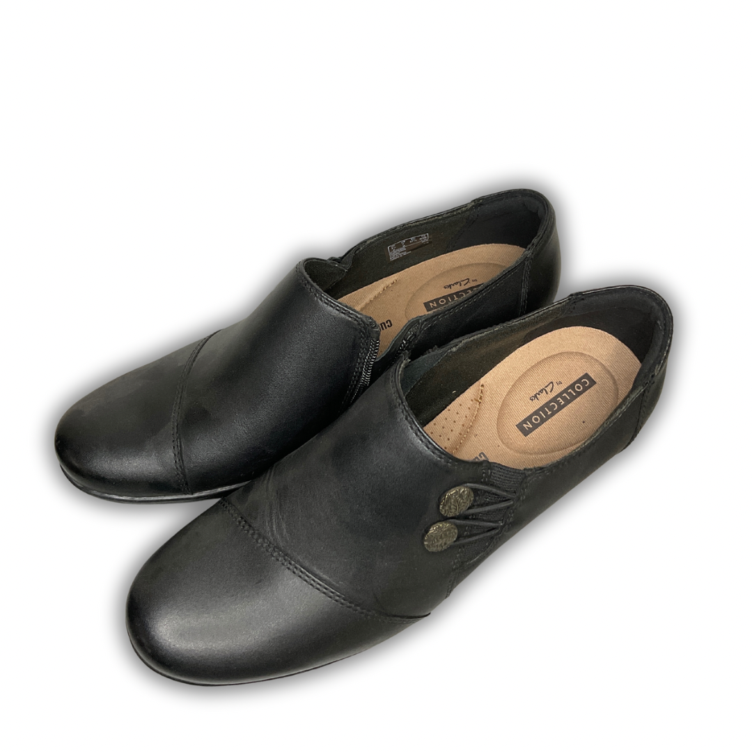 Shoes Heels Block By Clarks In Black, Size: 7