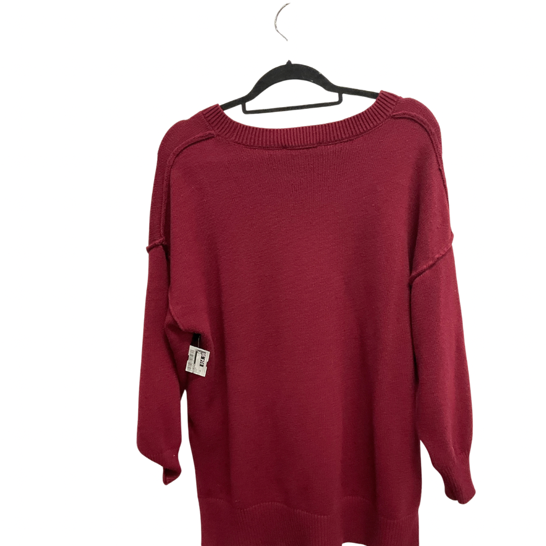 Sweater By Philosophy In Maroon, Size: 2x