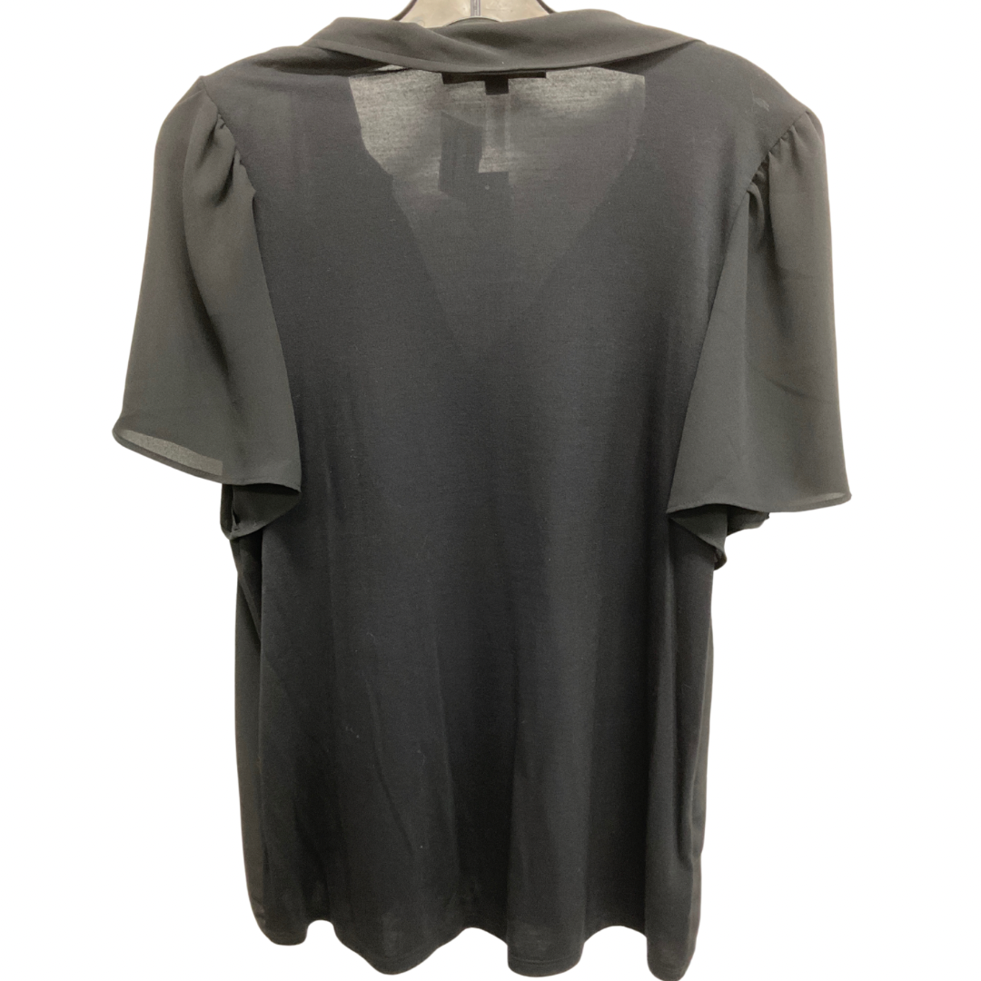 Top Short Sleeve By Loft In Black, Size: M