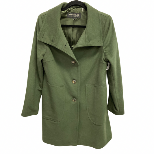 Coat Wool By Clothes Mentor In Green, Size: M