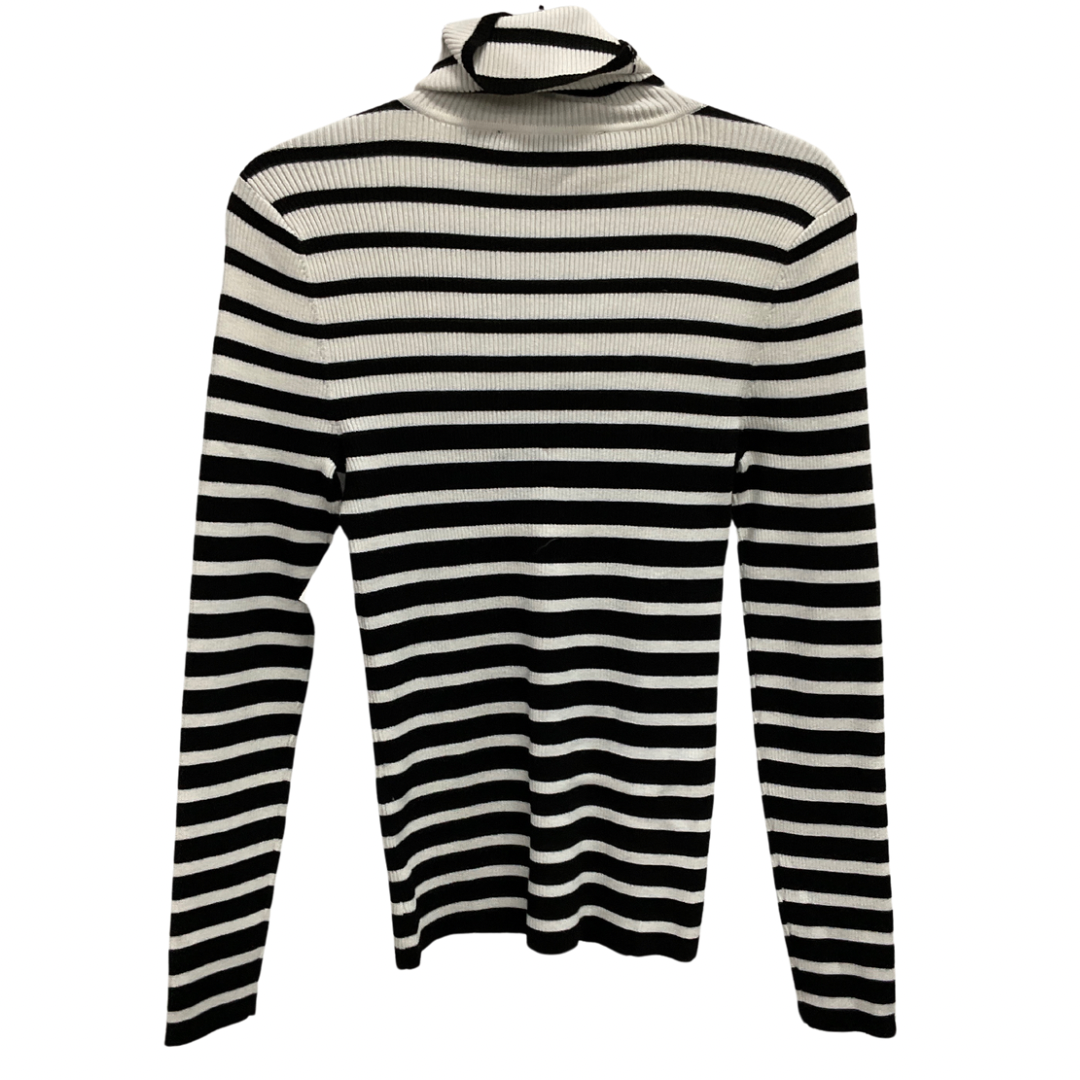 Top Long Sleeve By White House Black Market In Black & White, Size: M