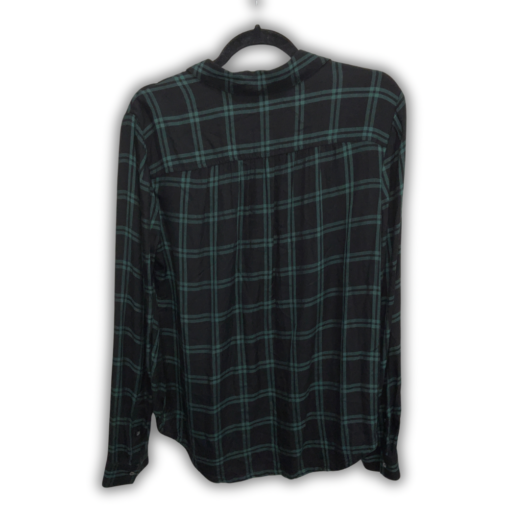 Top Long Sleeve By Madewell In Black & Green, Size: M