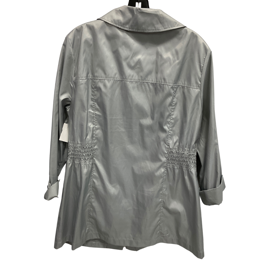 Athletic Jacket By Chicos In Silver, Size: L