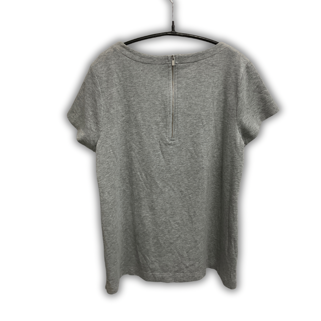 Top Short Sleeve By Banana Republic In Grey, Size: M