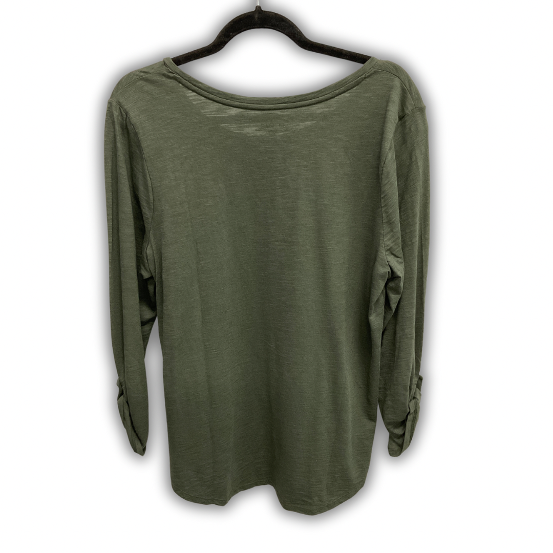 Top Long Sleeve By Chicos In Green, Size: L