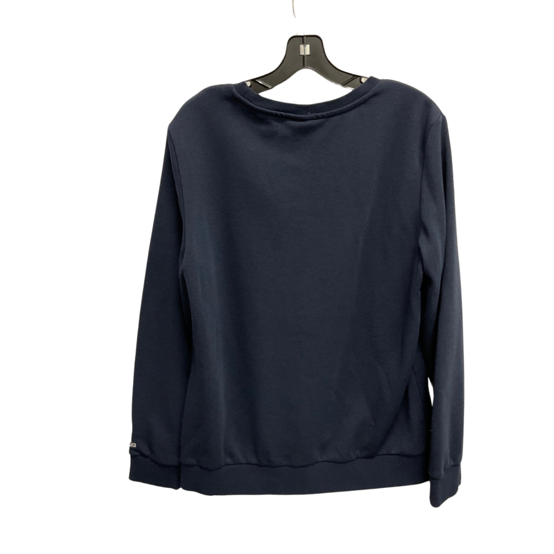 Athletic Sweatshirt Crewneck By Adidas In Navy, Size: L