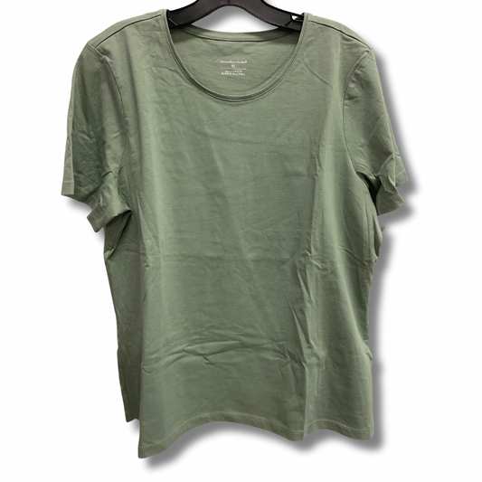 Top Short Sleeve Basic By Christopher And Banks In Green, Size: Xl