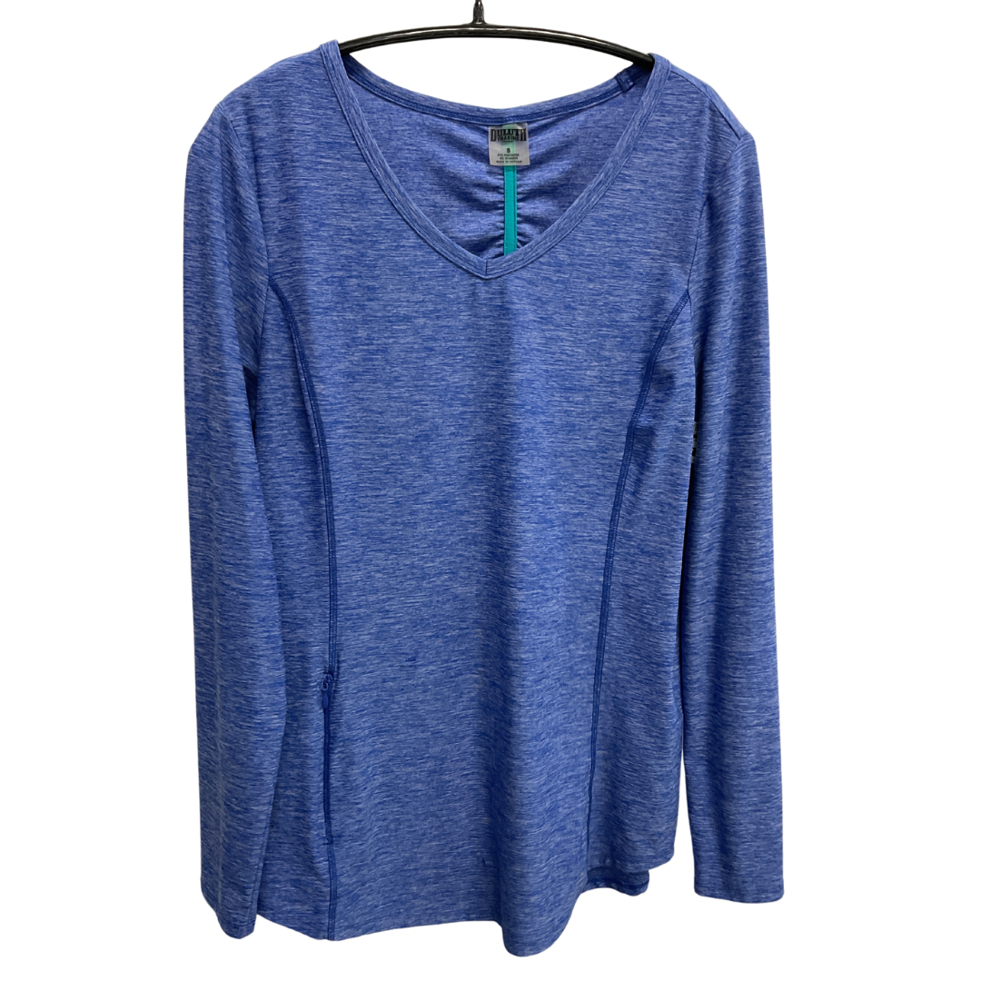 Athletic Top Long Sleeve Crewneck By Duluth Trading In Blue, Size: S