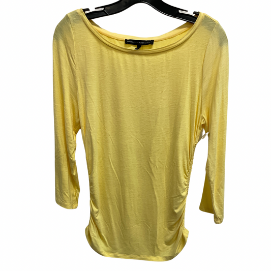 Top Long Sleeve By White House Black Market In Yellow, Size: M