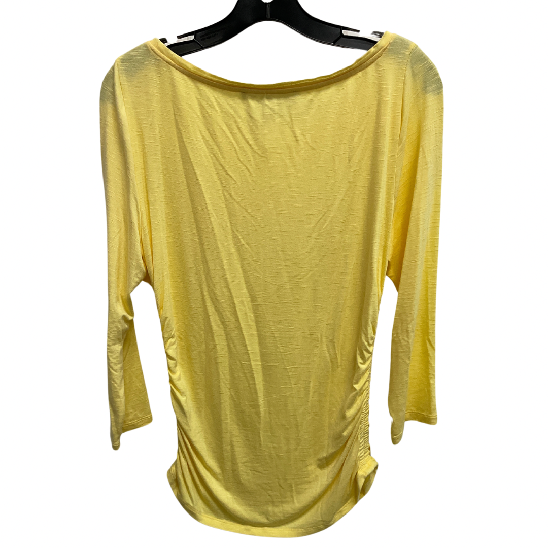 Top Long Sleeve By White House Black Market In Yellow, Size: M