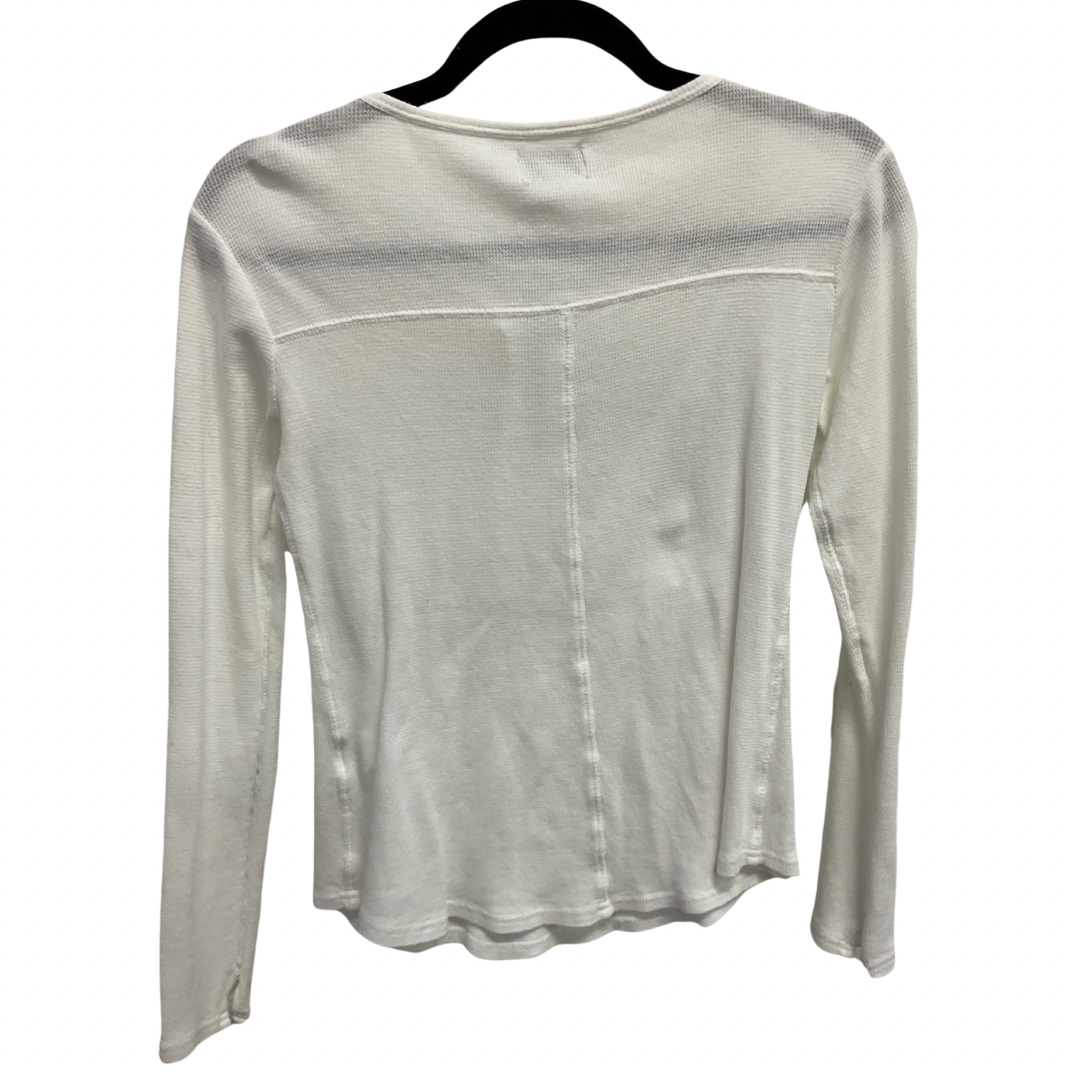 Top Long Sleeve By Lucky Brand In White, Size: M