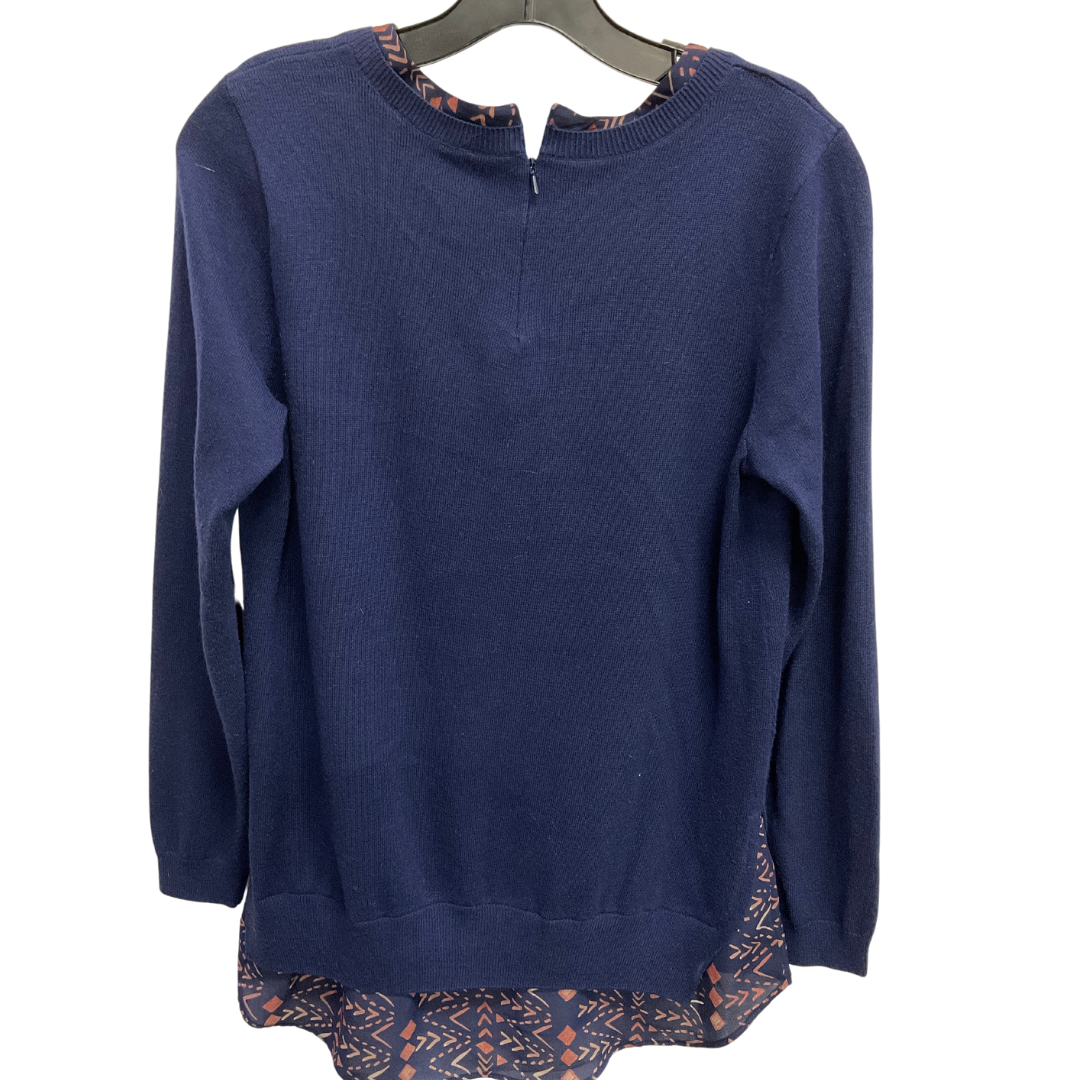 Top Long Sleeve Designer By Not Your Daughters Jeans In Navy, Size: S