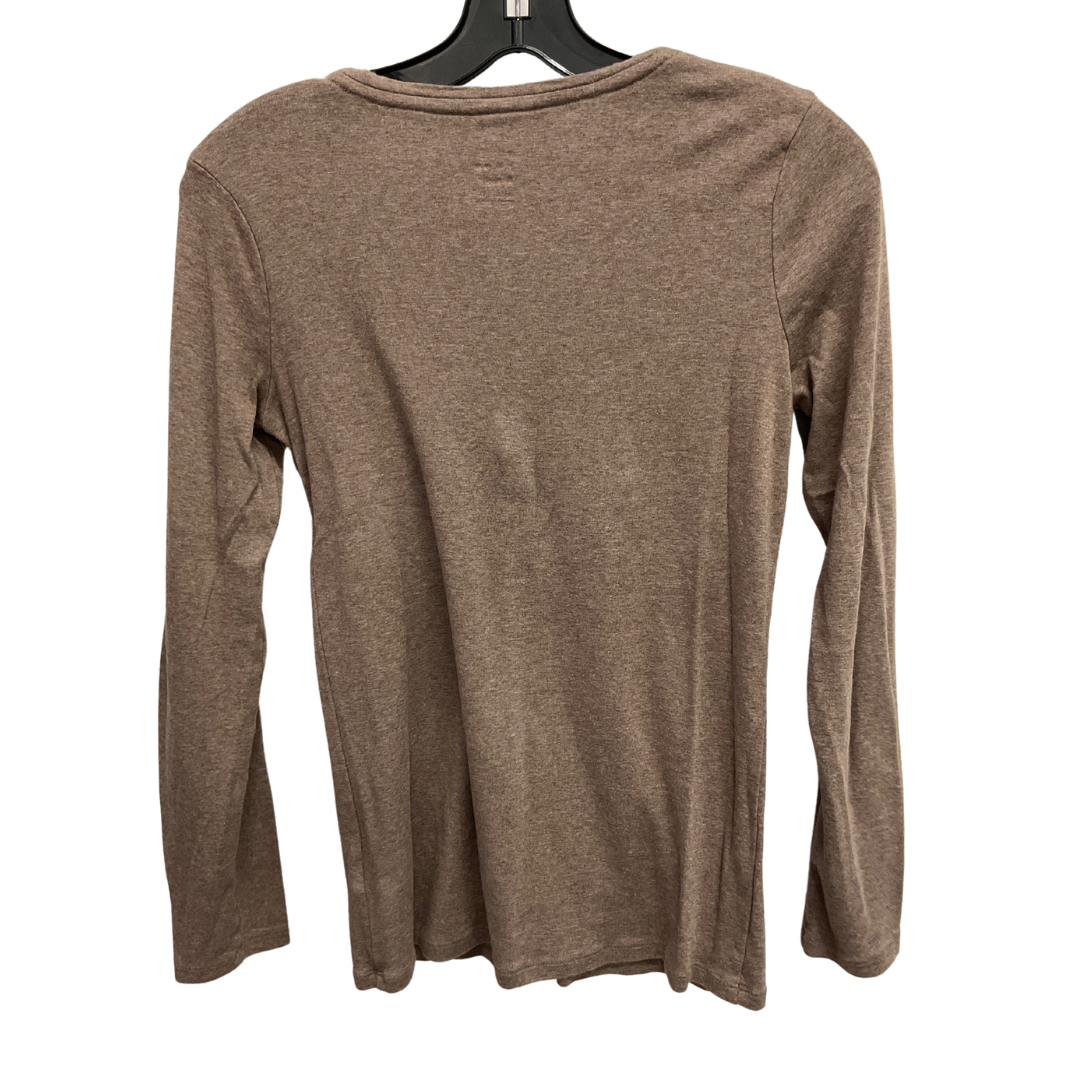 Top Long Sleeve Basic By A New Day In Brown, Size: S