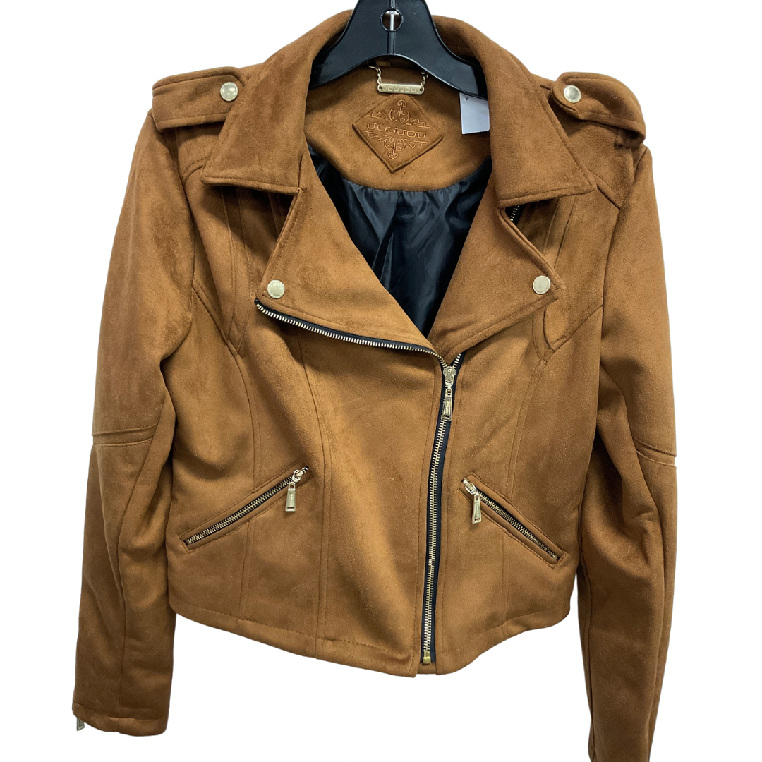 Jacket Moto By Jou Jou In Tan, Size: M