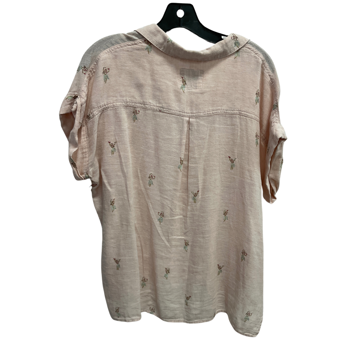 Top Short Sleeve By Rails In Pink, Size: L