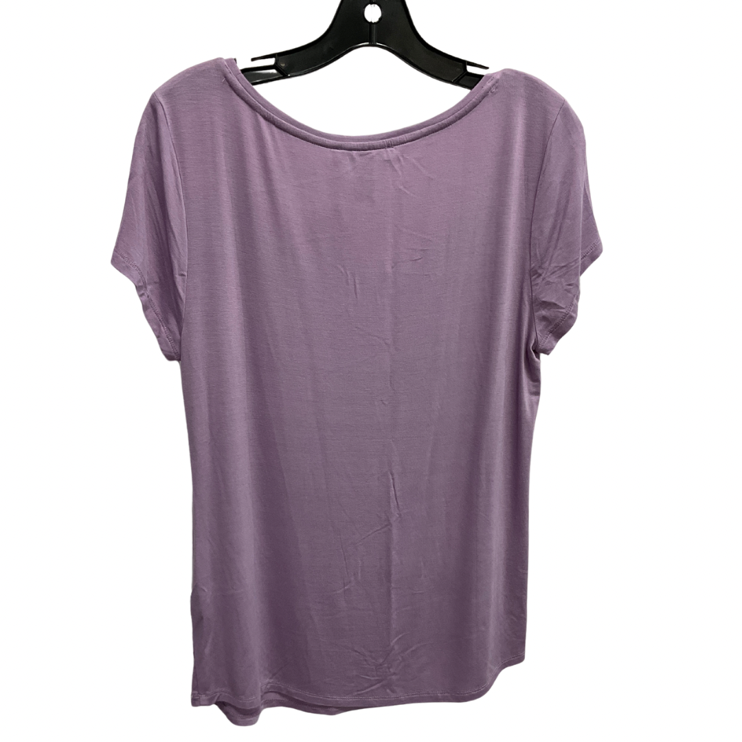 Top Short Sleeve Basic By White House Black Market In Purple, Size: M