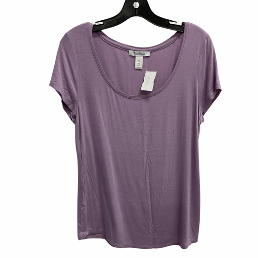 Top Short Sleeve Basic By White House Black Market In Purple, Size: M