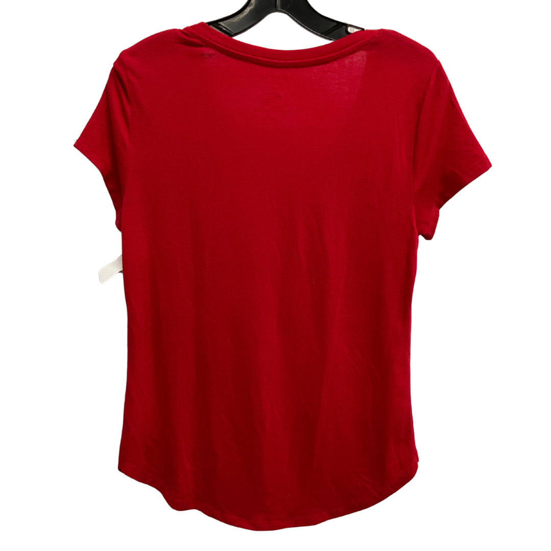 Top Short Sleeve Basic By Apt 9 In Red, Size: S