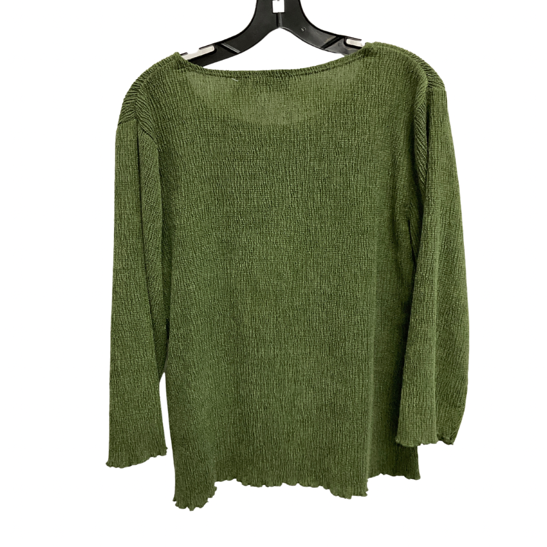 Top 3/4 Sleeve By Croft And Barrow In Green, Size: M