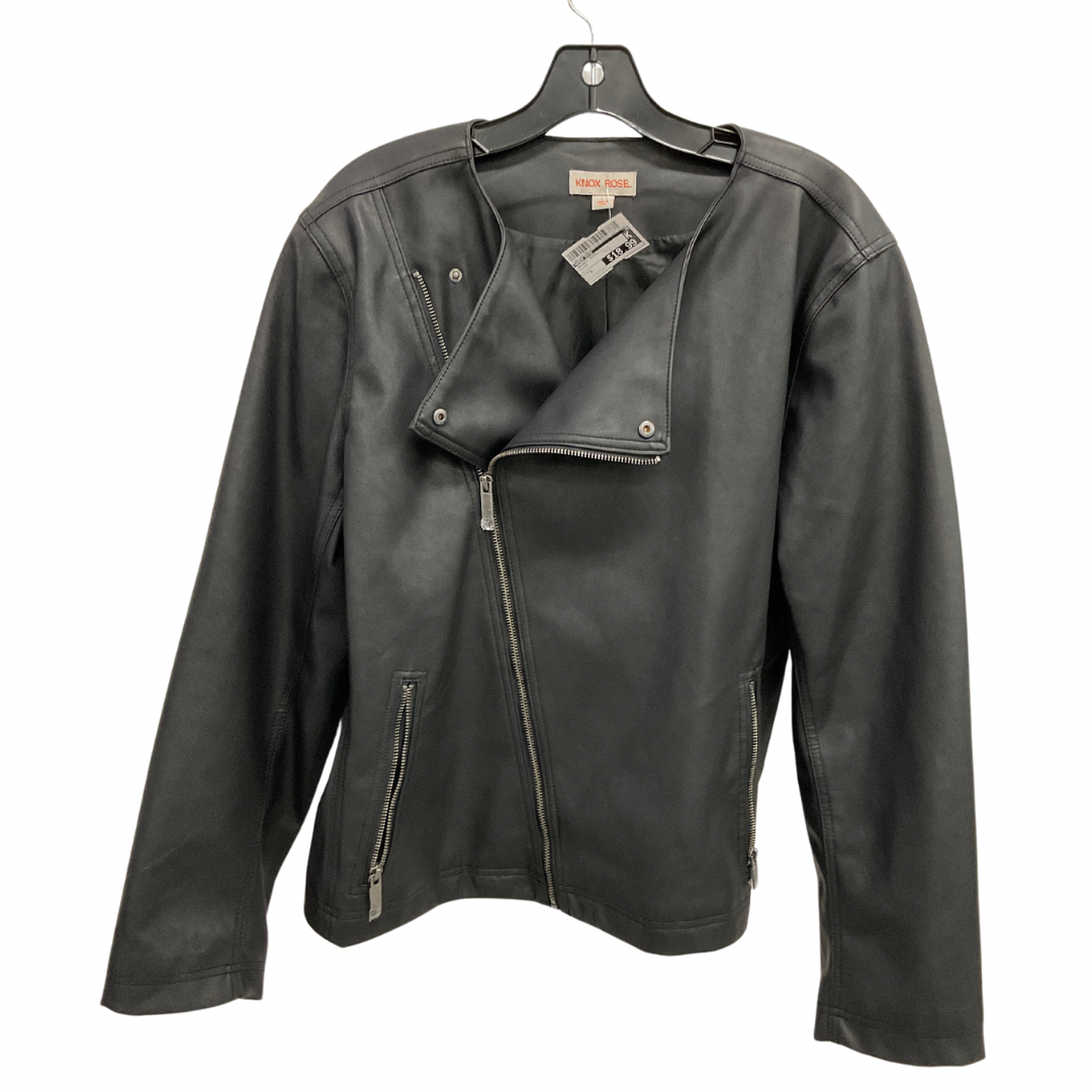 Jacket Moto By Knox Rose In Black, Size: L