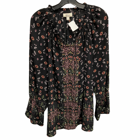 Top Long Sleeve By Style And Company In Floral Print, Size: 2x