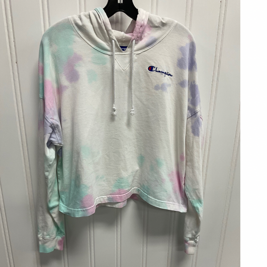 Top Long Sleeve By Champion In Tie Dye Print, Size: M