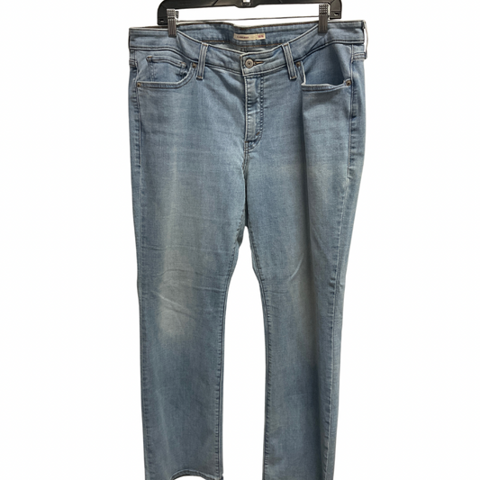 Jeans Boot Cut By Levis In Blue Denim, Size: 18