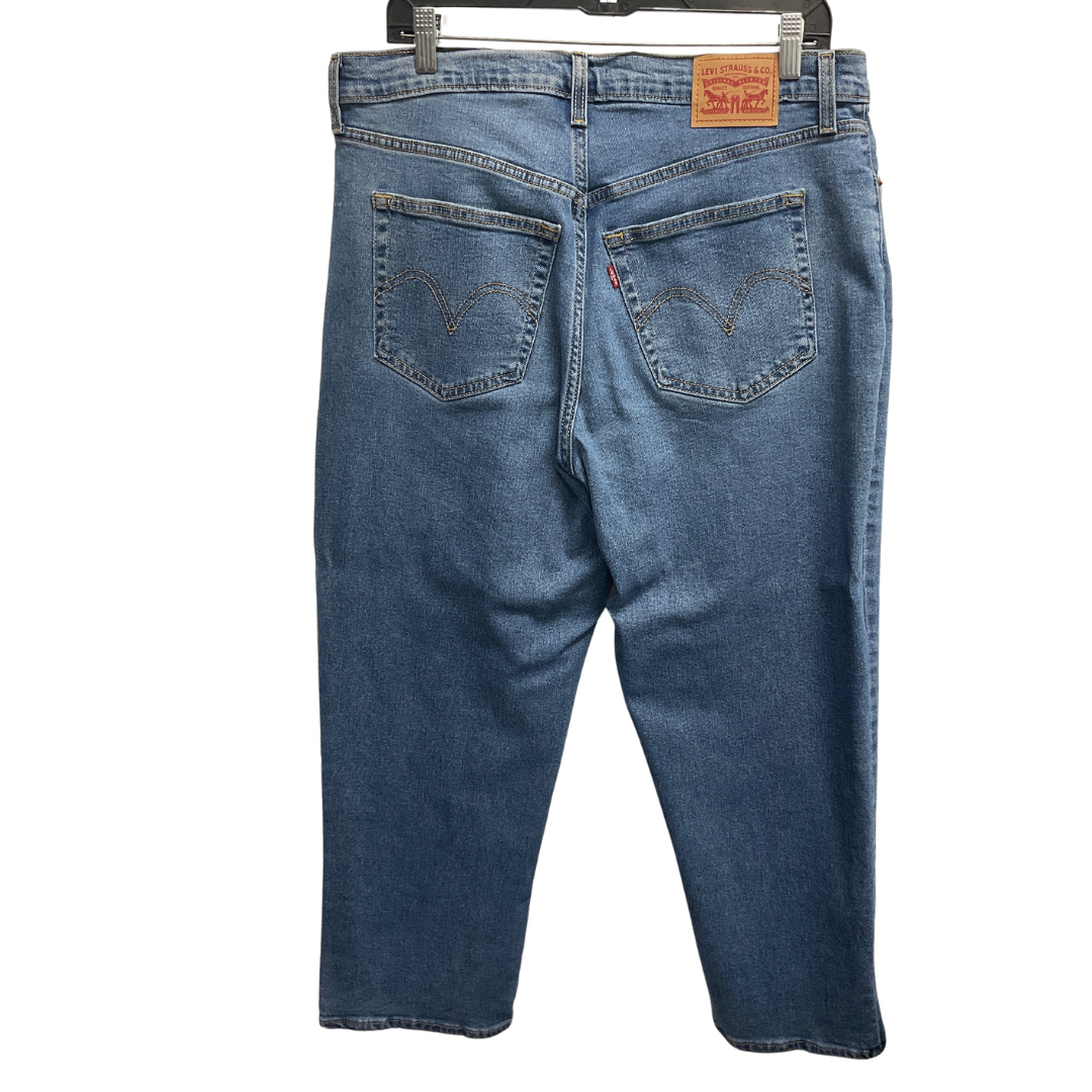 Jeans Straight By Levis In Blue Denim, Size: 16