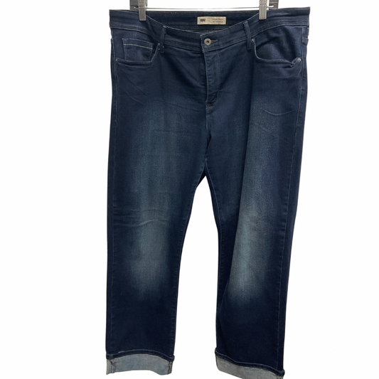 Jeans Straight By Levis In Blue Denim, Size: 20