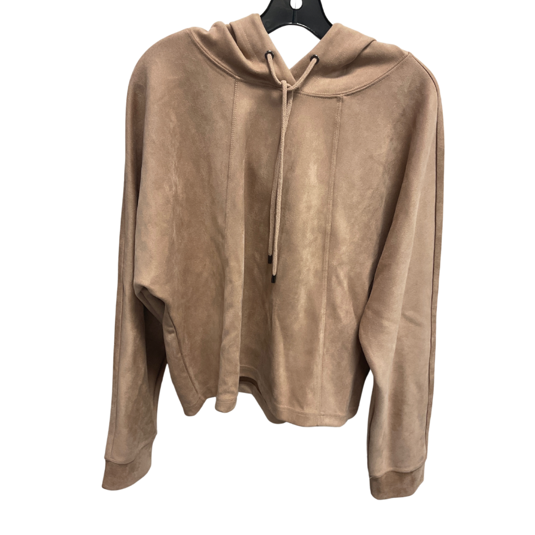 Sweatshirt Hoodie By Tahari By Arthur Levine In Tan, Size: Xl